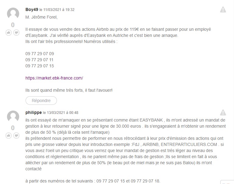Extrait de notre enquête d'avril 2021 : des témoignages recueillis au sujet de la vitrine.