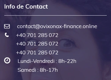 Coordonnées affichées par Ovixonax avec des numéros de téléphone roumains