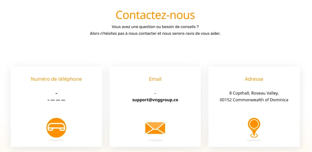 VNG Group un soutien exceptionnel, si ils avaient le téléphone...