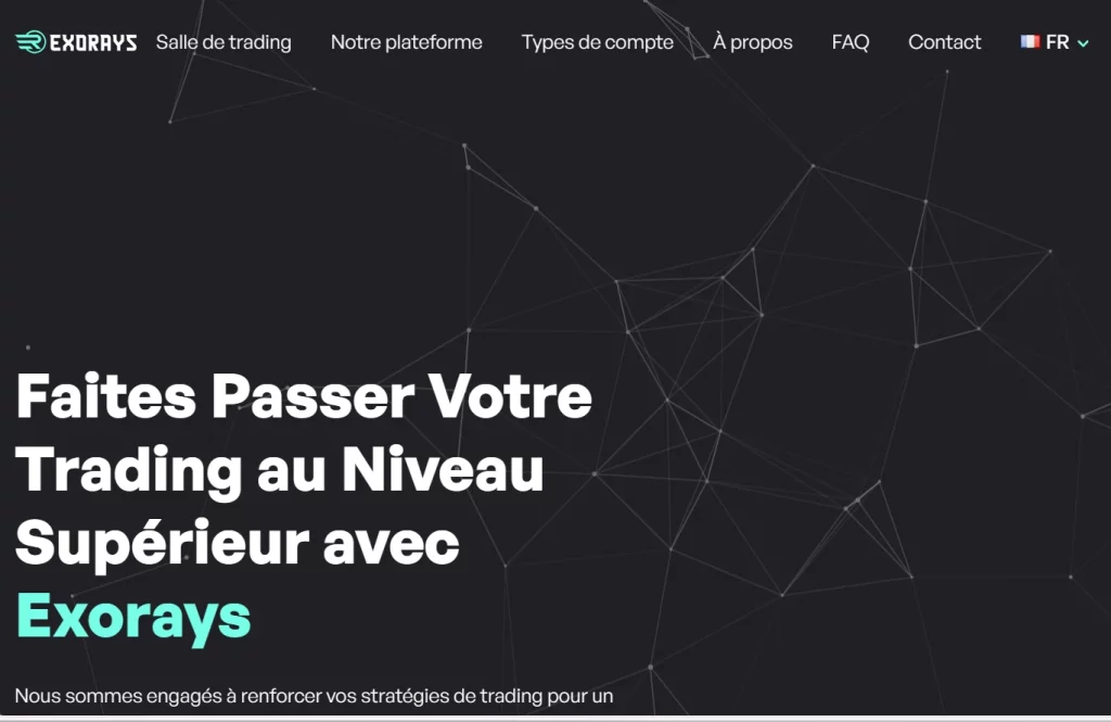 Image de l'interface de la plateforme Exorays