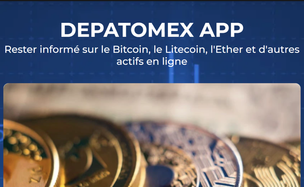 Interface du site Depatomex App - avis sur sa fiabilité