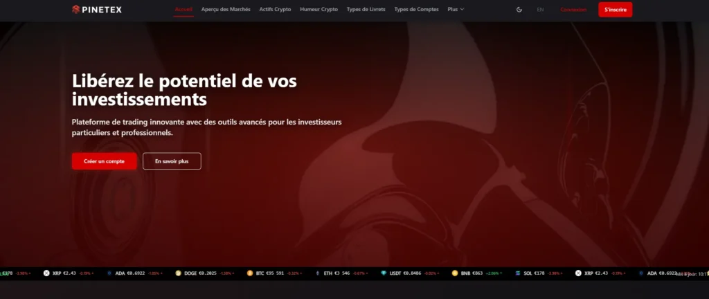 Interface du site PINTEX.COM
