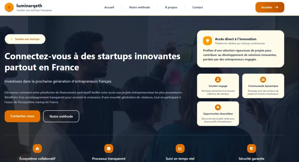 Page d'accueil du site Luminargeth