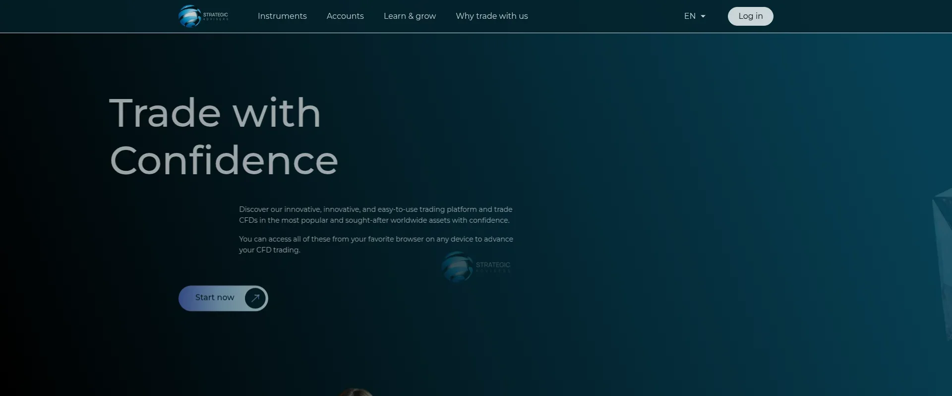Strategic Advisers homepage header