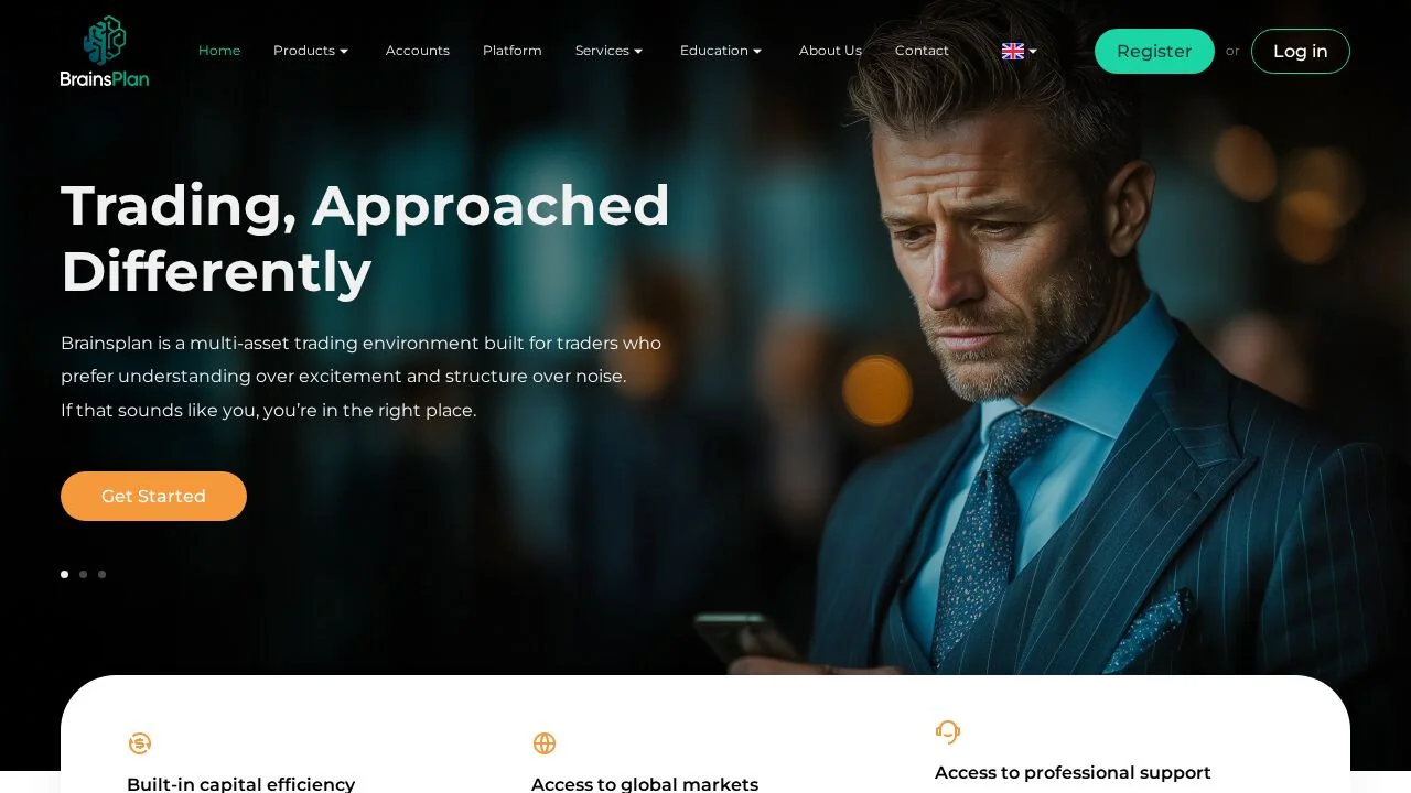 Capture d'écran du site brainsplan.com