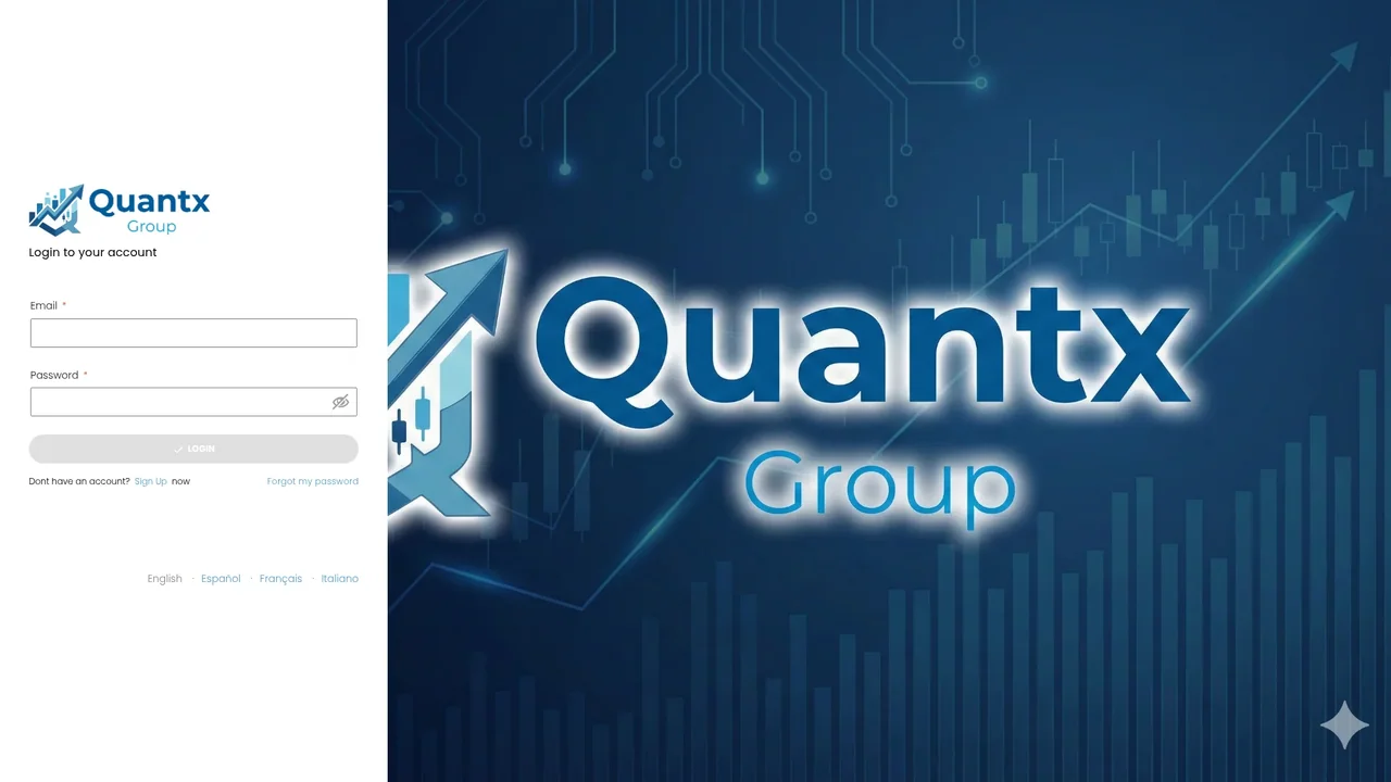 Capture d'écran du site client.quantx-group.com