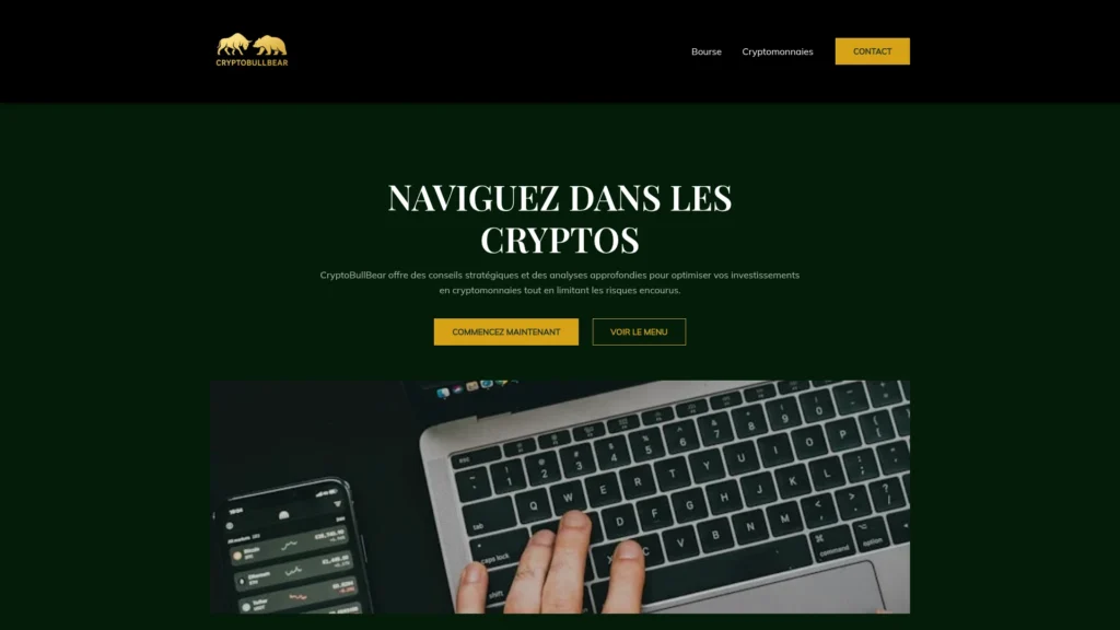 Capture de la vitrine cryptobullbear.com realisee le 14 septembre 2026