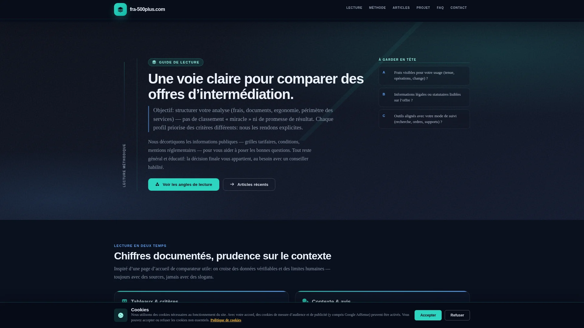Capture de la vitrine servie par fra-500plus.com le 22 septembre 2026