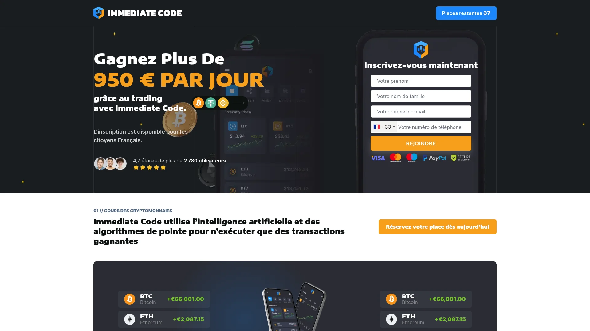 Capture de la page servie par investpathline.com le 16 septembre 2026