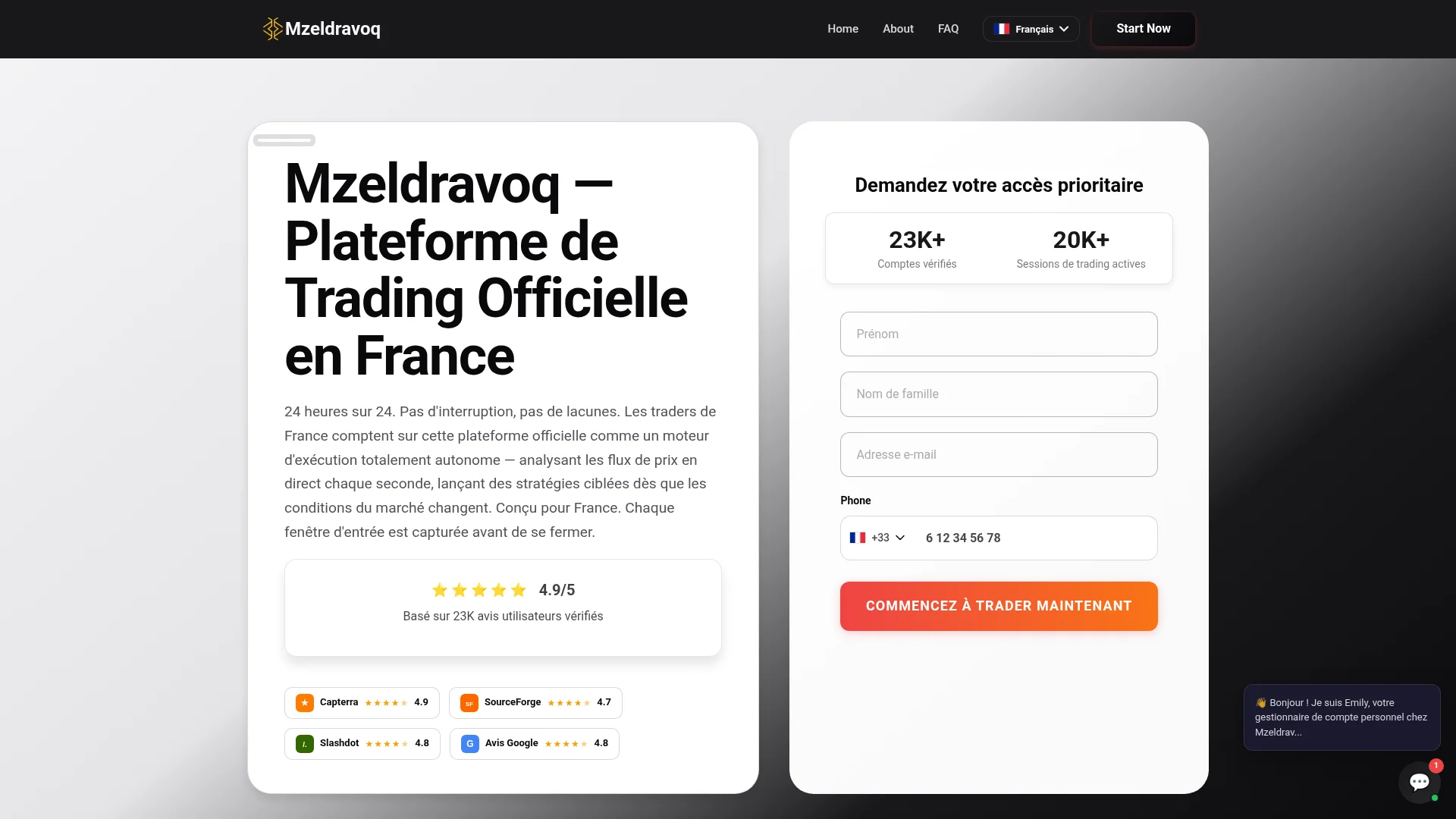 Capture de la page d’accueil de mzeldravoq.com le 8 septembre 2026