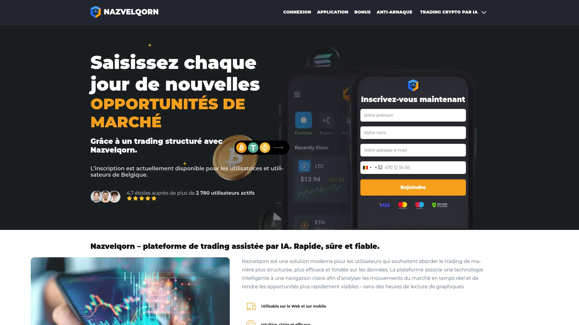 Capture de la page d’accueil de nazvelqorn-ai.com