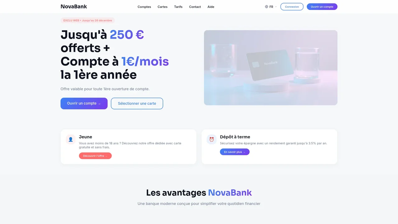 Capture d'écran du site online-nova.com