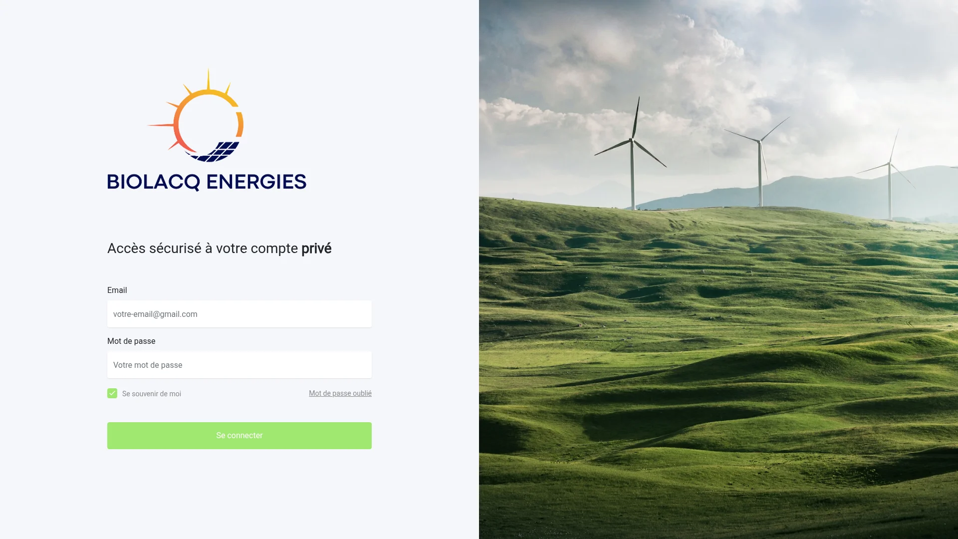 Capture de la page servie par biolacqenergies.site le 9 octobre 2026