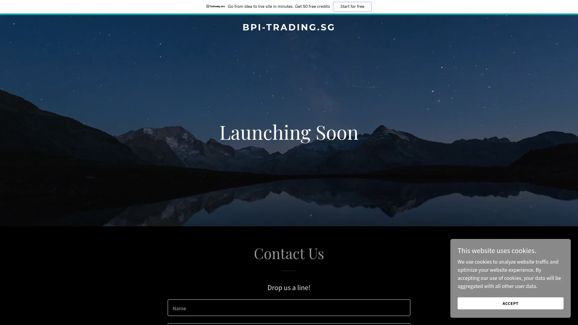 Capture de la vitrine servie par bpi-trading.sg le 8 octobre 2026