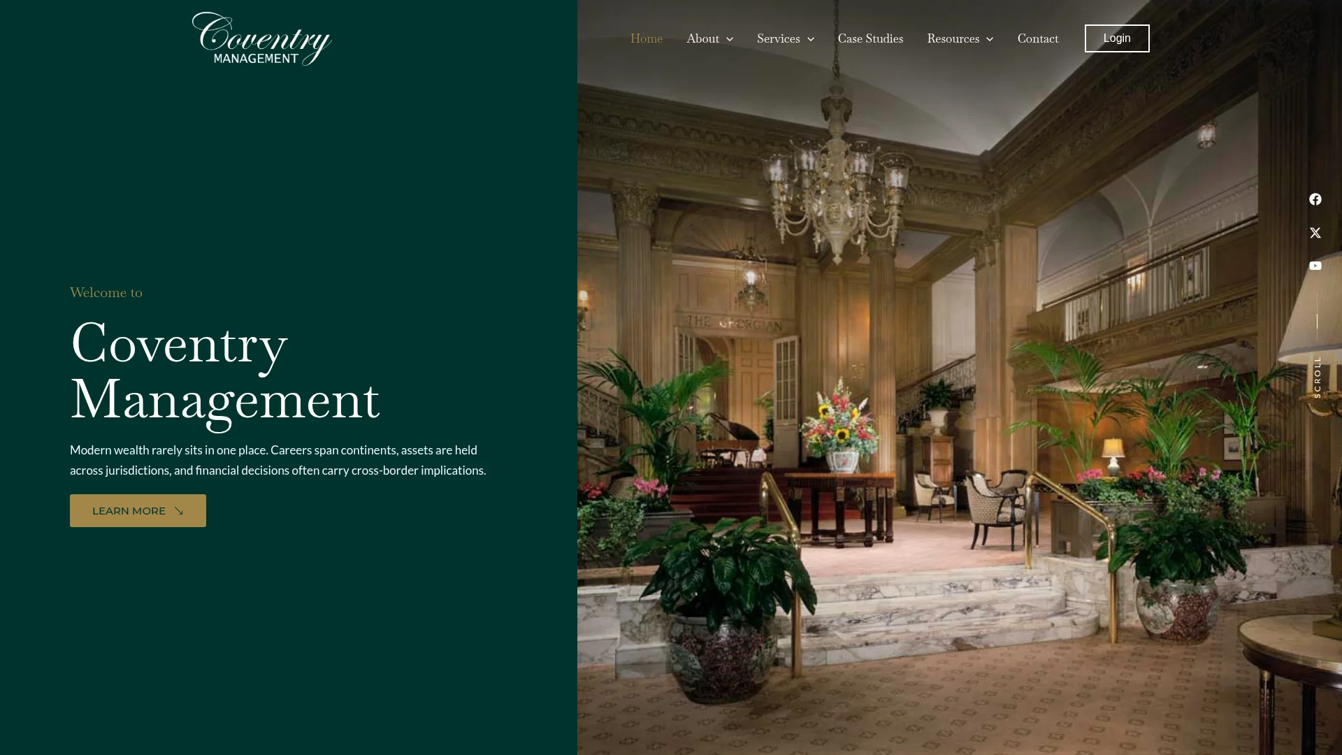 Capture de la page d'accueil de coventrymgmt.com
