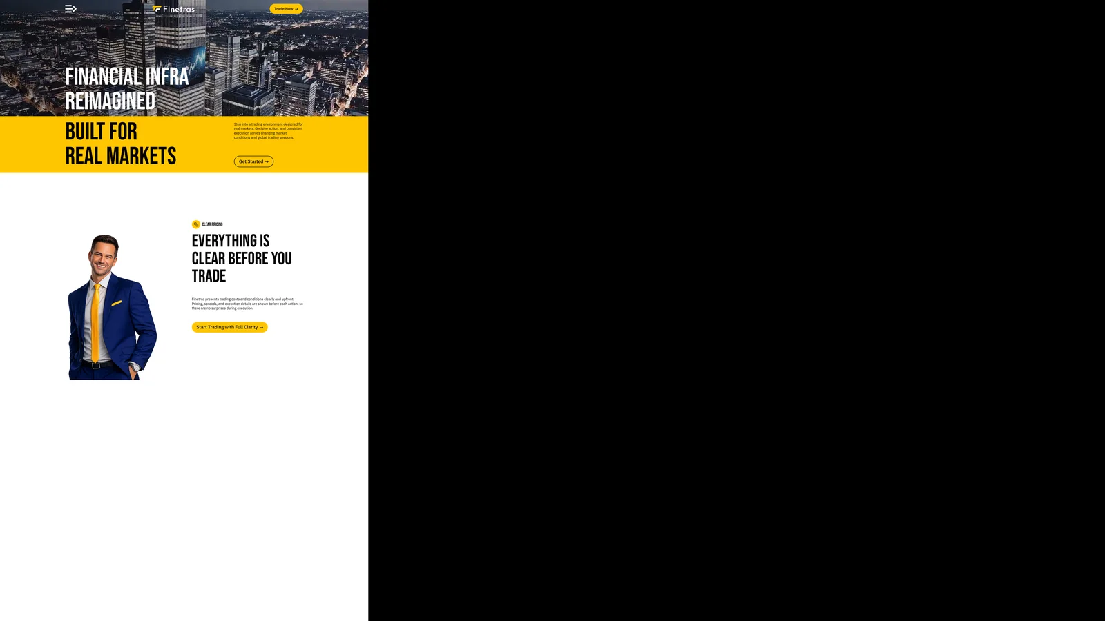 Page d’accueil servie par finetras.com le 29 octobre 2026