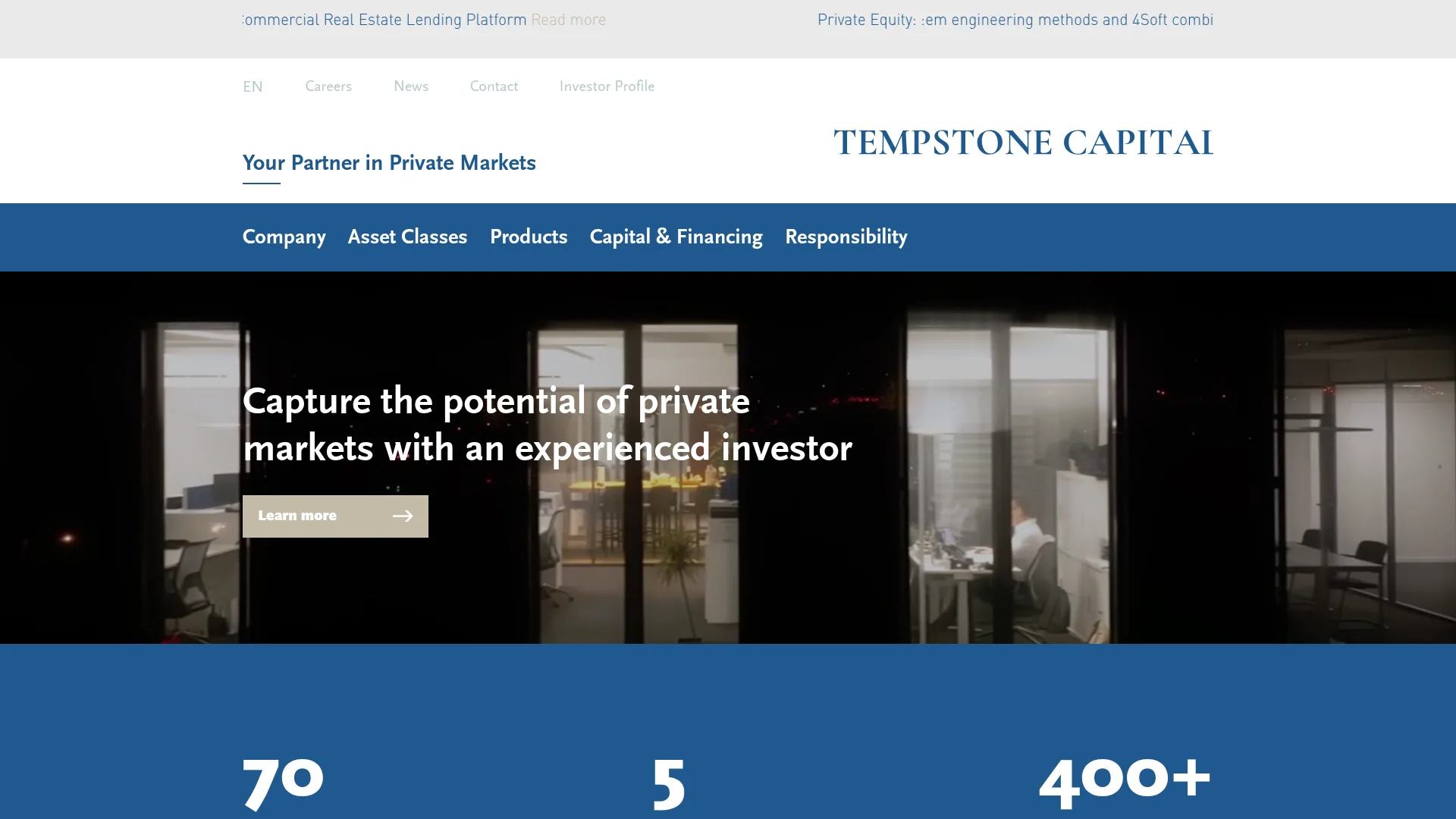 Capture de la vitrine servie par tempstone-cap.com le 19 octobre 2026